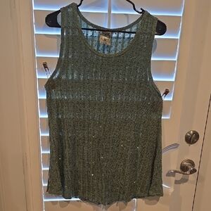 Green Sleeveless Top